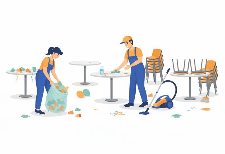 post event cleaning Lisbon professional cleaners