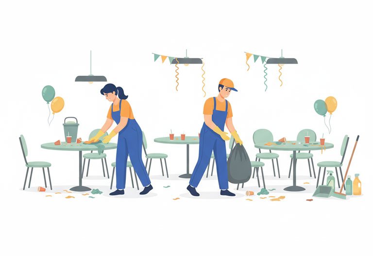 event cleaning services Lisbon party cleaning